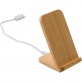 V0186 Bambusowa �adowarka bezprzewodowa 5W stojak na telefon