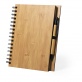 V0206 Bambusowy notatnik ok. A5 z d�ugopisem