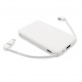 V0905 Power bank 5000 mAh ze zintegrowanymi kablami adapter w komplecie Presley