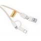 V1362 Kabel do �adowania ze s�omy pszenicznej i bawe�ny z karabi�czykiem, bambusowy element