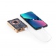 V2007 Magnetyczny bezprzewodowy bambusowy power bank 5000 mAh, �adowarka bezprzewodowa 15W