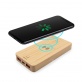V0053 Bambusowy bezprzewodowy power bank 8000 mAh B'RIGHT �adowarka bezprzewodowa 15W Benson